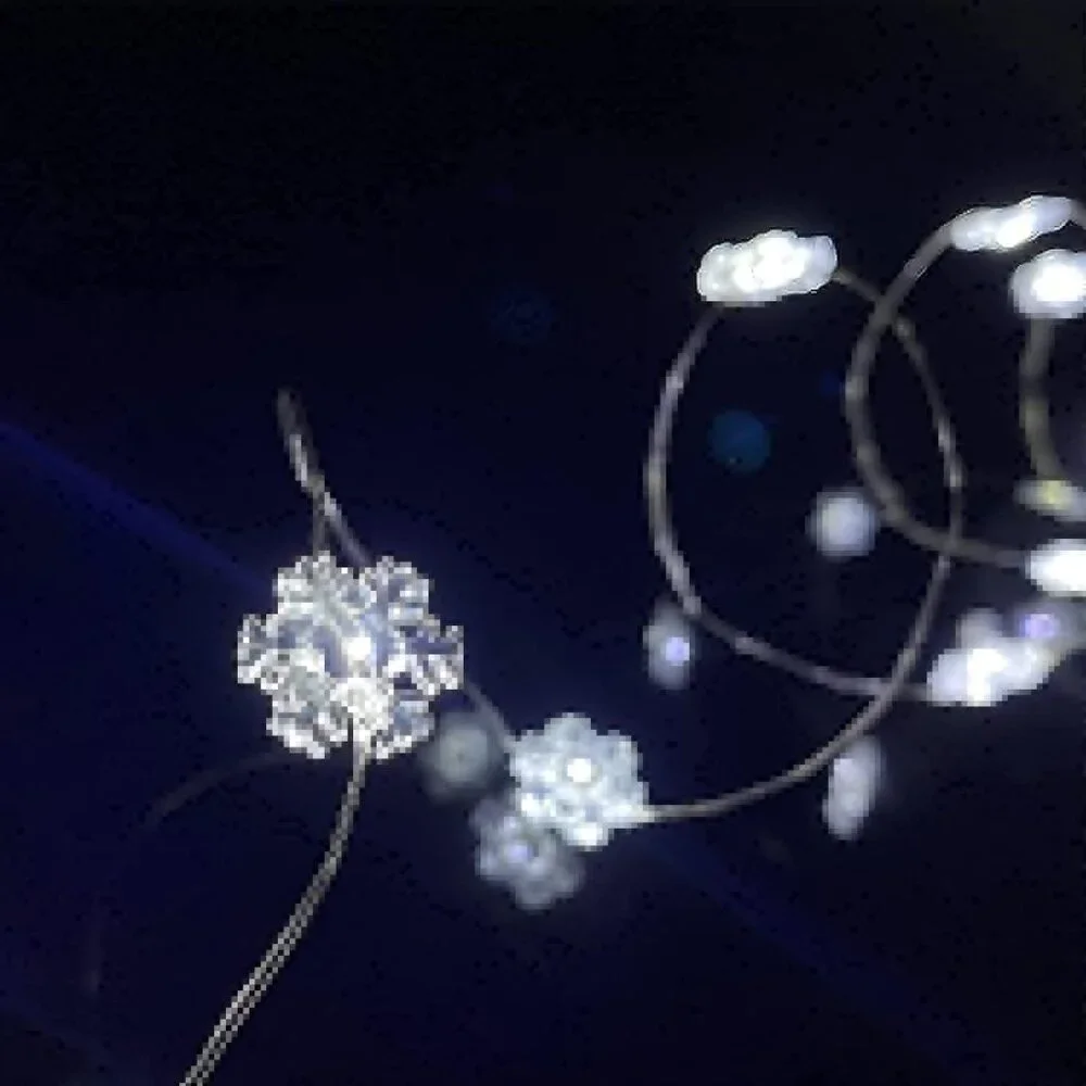 Enchanting 2 Pack Mini Snowflake LED Fairy Lights with Timer - 10ft Cold White